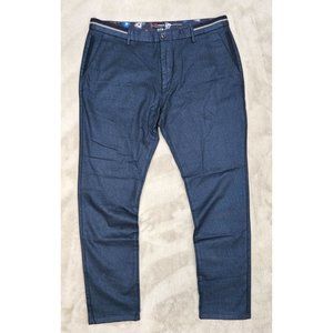 TR Premium Comfort-Fit Casual Stretch Flat Front Blue Chino Pants